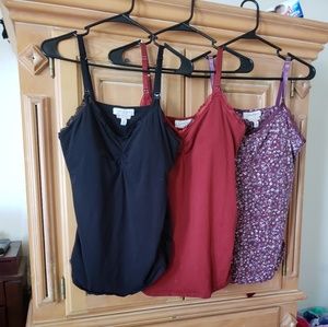 Motherhood  maternity  Nursing tops bundle of 3